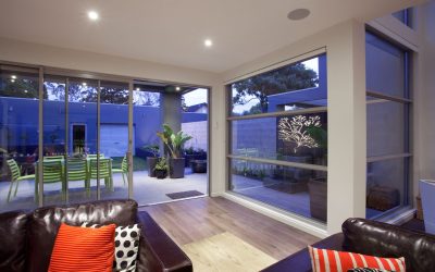 Kew House Loungeroom ft. sliding doors and casement windows 400x250